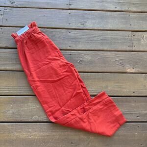 NWT LOFT Orange High-Rise Straight Leg Pants